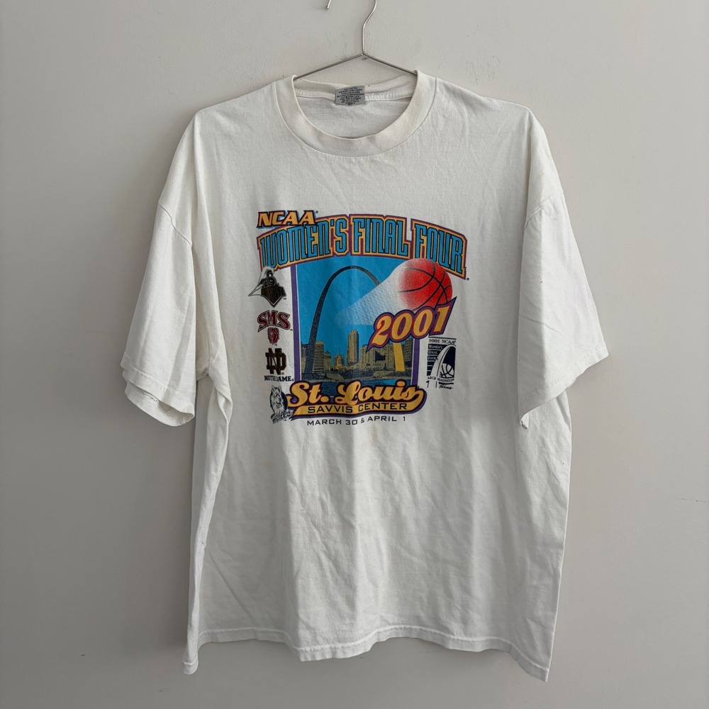 Gear For Sports 2001 NCAA Womens Final Four St Louis Savvis Center White T-Shirt